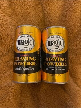 Magic Fragrant Shaving Powder for Men – Gold.  Set of two.